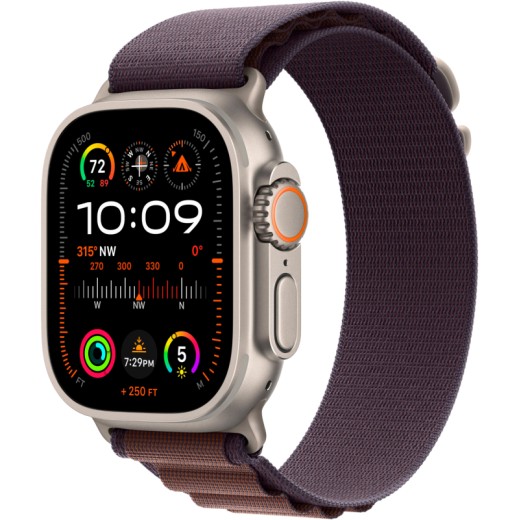 Apple Watch Ultra 2, 49 мм, ремешок Alpine Loop цвета индиго, размер L