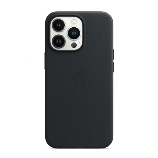 Кожаный чехол Apple для iPhone 14 Pro, полуночный чёрный
