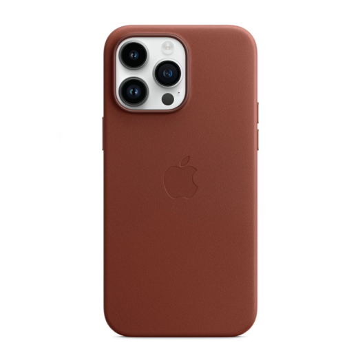 Кожаный чехол Apple для iPhone 14 Pro, умбра