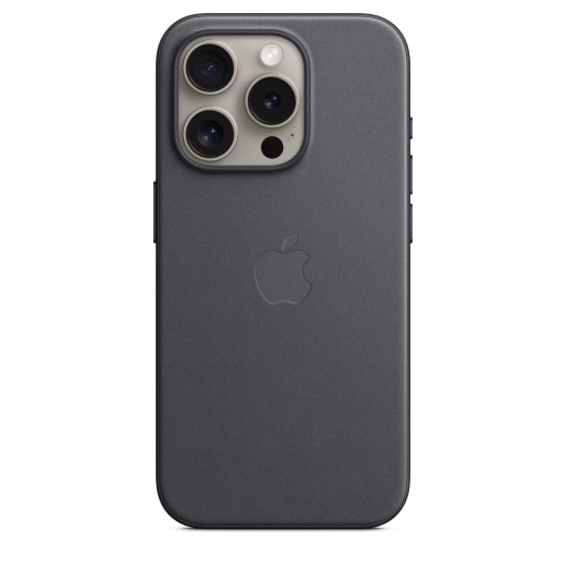 Чехол FineWoven для iPhone 15 Pro с MagSafe, чёрный