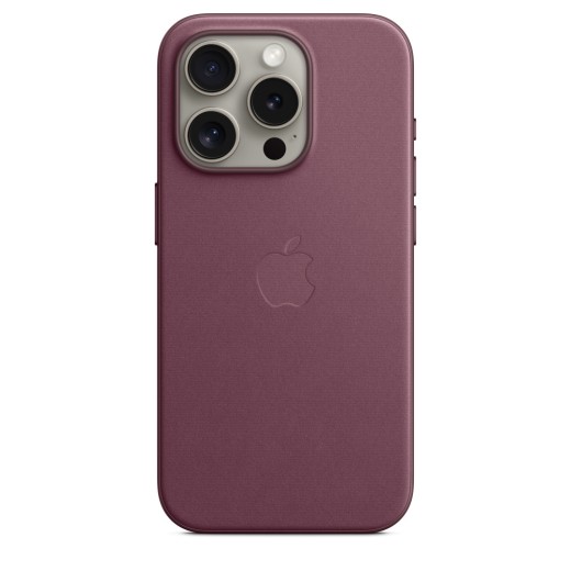 Чехол FineWoven для iPhone 15 Pro с MagSafe, бордовый
